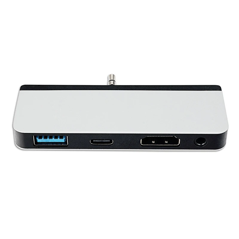 4 in 1 USB Hub Docking Station USB3.0/Type-C/HDMI/3.5mm Port Adapter for Surface Go
4 in 1 USB Hub Docking Station USB3.0/Type-C/HDMI/3.5mm Port Adapter for Surface Go