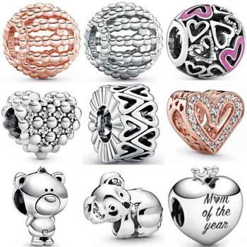 Openwork Beaded Pink Heart Theo Bear Koala Sparkling Freehand Heart Charms Fit Pandora Bracelet 925 Sterling Silver Bead Jewelry
Openwork Beaded Pink Heart Theo Bear Koala Sparkling Freehand Heart Charms Fit Pandora Bracelet 925 Sterling Silver Bead Jewelry