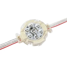 DC24V 50mm Addressable RGB Full Color IP68 CC16703 Pixel Module with Clear Lens 7pcs 3535 LED Chip 1.8W/pcs for Billboard Lights
DC24V 50mm Addressable RGB Full Color IP68 CC16703 Pixel Module with Clear Lens 7pcs 3535 LED Chip 1.8W/pcs for Billboard Lights