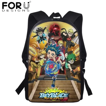 

FORUDESIGNS Kids Shool Bags for Teenagers Boys 3D Print Beyblade Burst Book Shoulder Bags Casual Children Backpacks Daypack 2020