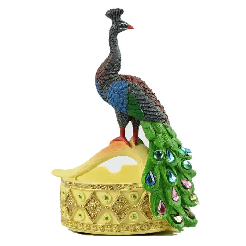 

PEACOCK ASHTRAY FASHION PERSONALITY OFFICE RESIN ANIMAL ASHTRAY HOME ADORNMENT BEDROOM DECORATION BOYFRIEND FATHER GIFT R2811