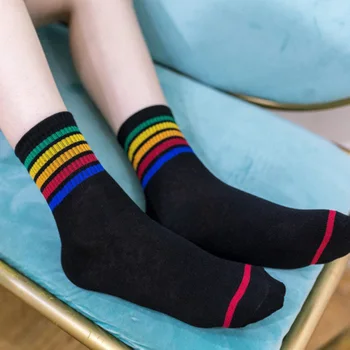 Rainbow striped cotton socks Trendy wild women Leisure Breathable comfort and sweat harajuku funny calcetines art warm sock sox
Rainbow striped cotton socks Trendy wild women Leisure Breathable comfort and sweat harajuku funny calcetines art warm sock sox