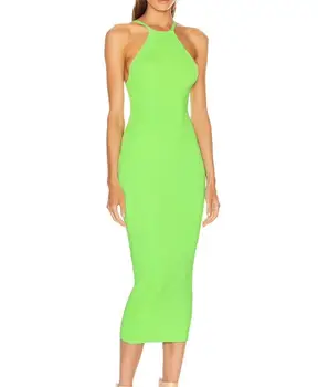 Summer Women 2020 Elegant Female Designer Club Dress Vestidos Sexy Sleeveless Spaghettli Strap Solid Green Bodycon Bandage Dress 
Summer Women 2020 Elegant Female Designer Club Dress Vestidos Sexy Sleeveless Spaghettli Strap Solid Green Bodycon Bandage Dress