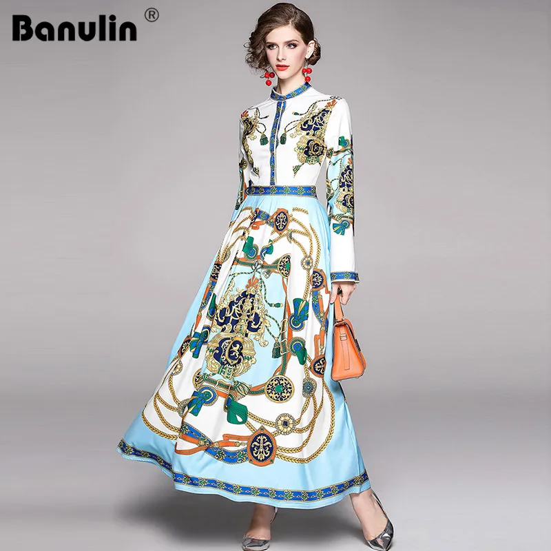 Banulin Runway Designer 2019 Autumn Shirt Dresses Women Long Sleeve Robe Fashion Print Beach Holiday Maxi Dresses Vestdios
Banulin Runway Designer 2019 Autumn Shirt Dresses Women Long Sleeve Robe Fashion Print Beach Holiday Maxi Dresses Vestdios