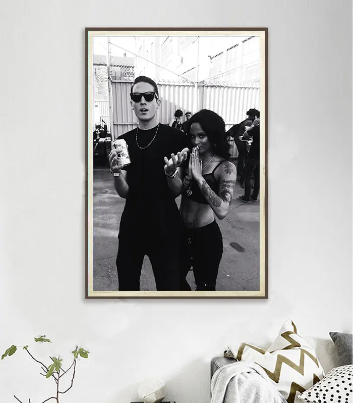 M72 G-Eazy and Kehlani Custom-Rap-Music Art Silk Poster print Room Decor wall pictures 24x36 14x21inch Canvas Painting Print | Дом и сад