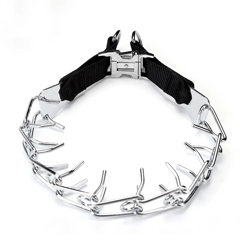 Plated Dog Collar with Snap Buckle, Pit Bull, German Shepherd, Training Metal Gear, Prong Dog Collar, Quick Release
Plated Dog Collar with Snap Buckle, Pit Bull, German Shepherd, Training Metal Gear, Prong Dog Collar, Quick Release