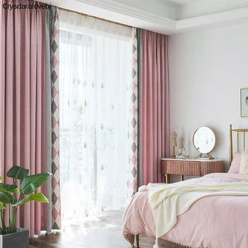 Modern Curtains Simple Diamond Pattern Splice Curtain for Living Room Blackout Window Curtains for Bedroom Sheer Tulle Curtain
Modern Curtains Simple Diamond Pattern Splice Curtain for Living Room Blackout Window Curtains for Bedroom Sheer Tulle Curtain