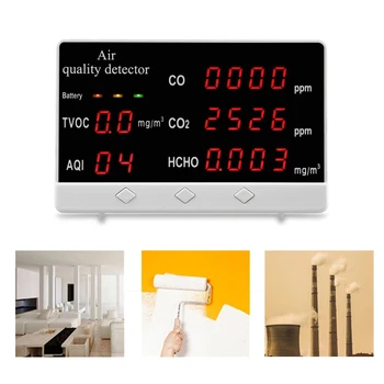Air Quality Detector Formaldehyde TVOC AQI CO Real Time Data Accurate Monitor G8TB
Air Quality Detector Formaldehyde TVOC AQI CO Real Time Data Accurate Monitor G8TB