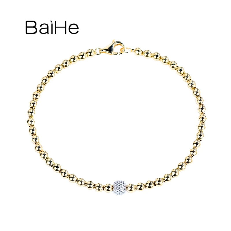 BAIHE Solid 14K White+Yellow Gold Wedding Women Engagement Trendy Fine Jewelry Gift Gold beads Bracelet For Women
BAIHE Solid 14K White+Yellow Gold Wedding Women Engagement Trendy Fine Jewelry Gift Gold beads Bracelet For Women