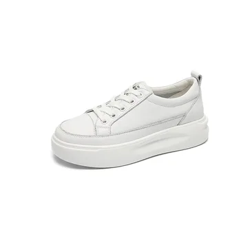Fashion all-match new thick bottom round head small white shoes leather shallow mouth casual shoes 
Fashion all-match new thick bottom round head small white shoes leather shallow mouth casual shoes