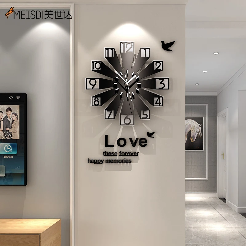 Акриловые часы MEISD качественные креативные наклейки настенный художественный