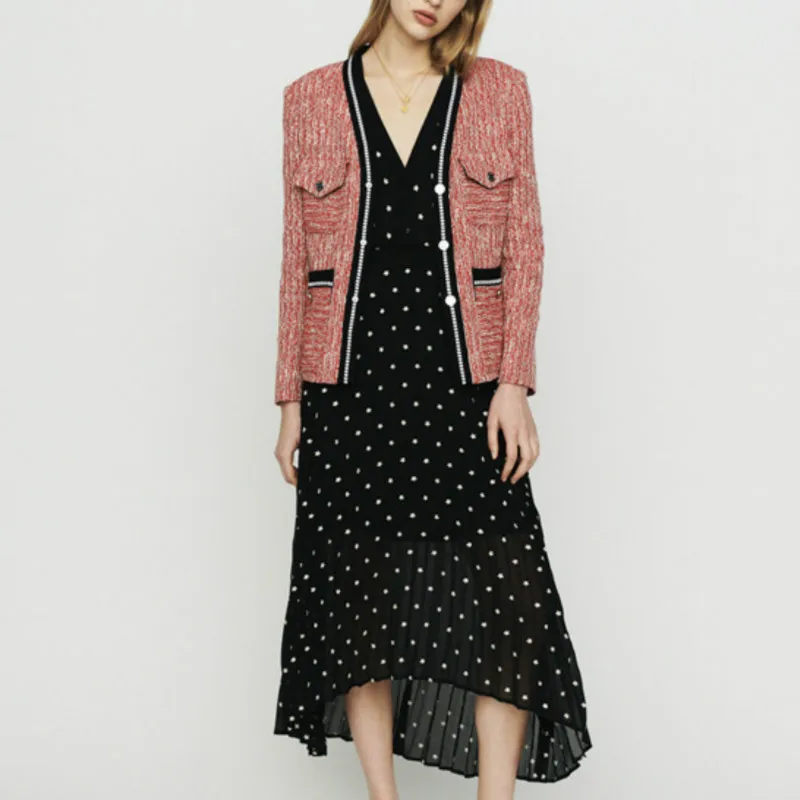 High Quality Women Wool Jackets Short Office Lady's Slim Coats Designer V-neck Patchwork Buttons Pockets Coat Woolen Clothing
High Quality Women Wool Jackets Short Office Lady's Slim Coats Designer V-neck Patchwork Buttons Pockets Coat Woolen Clothing