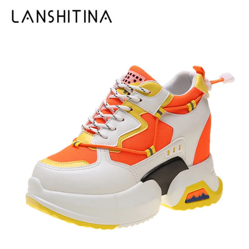 Women Shoes 2019 Autumn Chunky Sneakers 8.5CM Heels Woman Walking Shoes Platform Breathable Ankle Boots Thick Sole Sneaker Woman 
Women Shoes 2019 Autumn Chunky Sneakers 8.5CM Heels Woman Walking Shoes Platform Breathable Ankle Boots Thick Sole Sneaker Woman