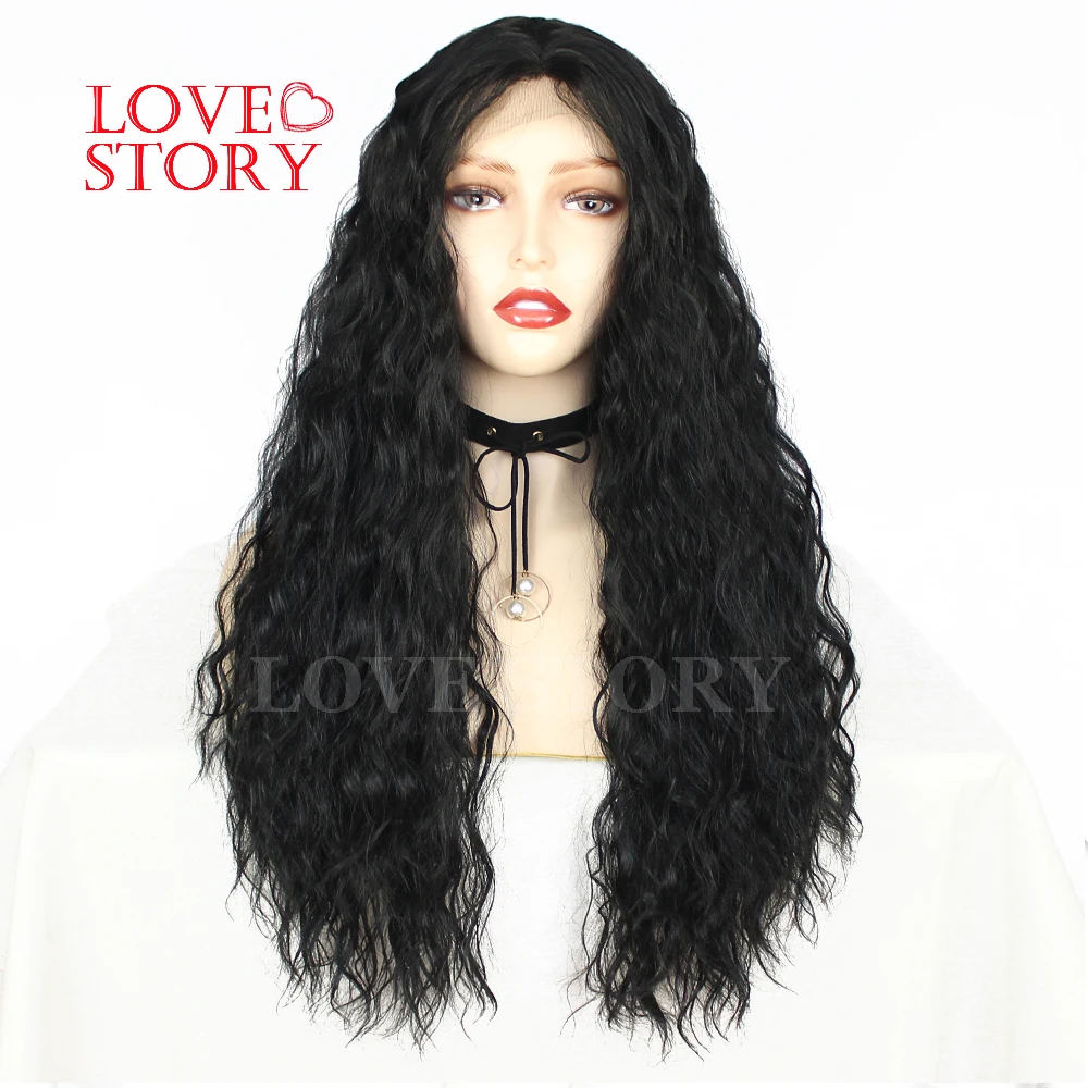 Lovestory Black Color Synthetic Lace Front Wig High density Curly Synthetic Heat Resistant Lace WIgs For Women
Lovestory Black Color Synthetic Lace Front Wig High density Curly Synthetic Heat Resistant Lace WIgs For Women