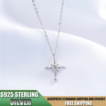 Cross S925 Sterling Silver Necklace for Women Pendant Necklace with Zircon Jewelry Accessories Wholesale A302 
Cross S925 Sterling Silver Necklace for Women Pendant Necklace with Zircon Jewelry Accessories Wholesale A302