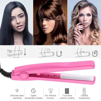 Mini Electric Splint Flat Iron Ceramic Hair Curler & Straightener Hair Perming Hair Styling Appliance Hair Crimper US 220V
Mini Electric Splint Flat Iron Ceramic Hair Curler & Straightener Hair Perming Hair Styling Appliance Hair Crimper US 220V