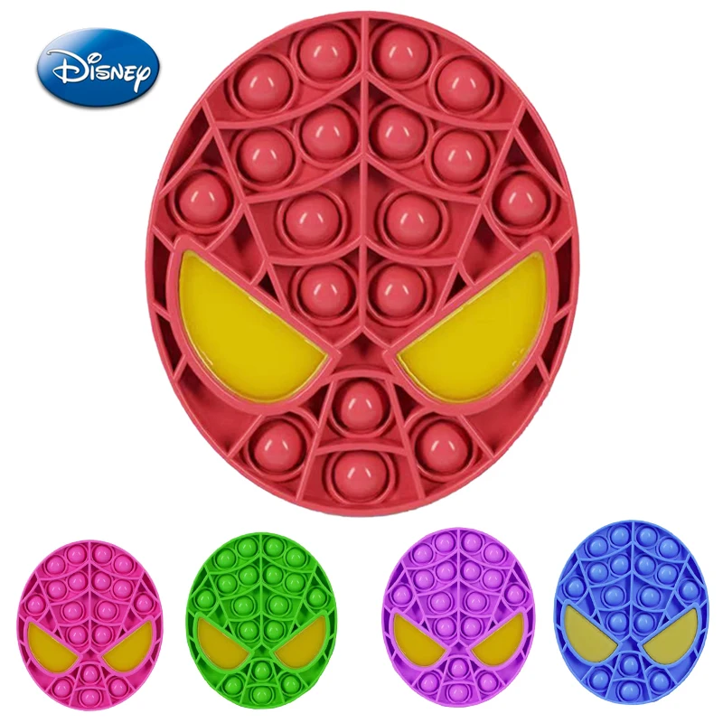 

New Disney Spiderman Fidget Toys Push Sensory Antistress Toy Squeeze Relief Stress Anxiety Kawaii Kids Adult Fidgets Toys Gift