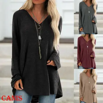 Plus Size Large 5XL Casual Women's Long Sleeve T Shirt V-Neck Ladies Oversized Jumper Pullover Solid Tops clothing
Plus Size Large 5XL Casual Women's Long Sleeve T Shirt V-Neck Ladies Oversized Jumper Pullover Solid Tops clothing