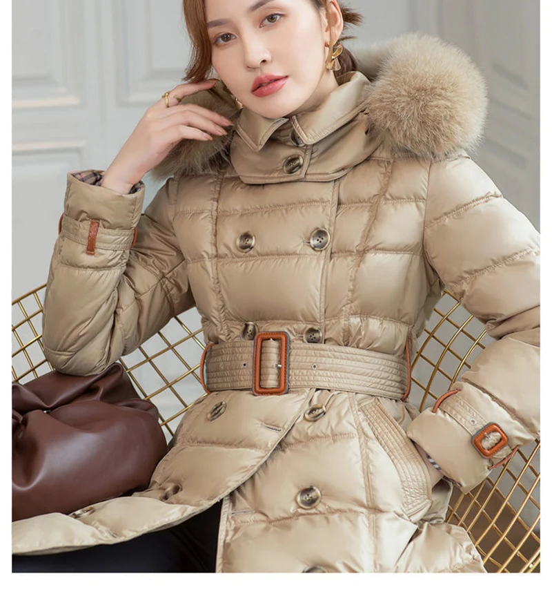 Real fur Collar New European Down Jacket Women Mid-Length Parka Thick Belt Slim Padded Jacket Women Hood Real Fur
Real fur Collar New European Down Jacket Women Mid-Length Parka Thick Belt Slim Padded Jacket Women Hood Real Fur