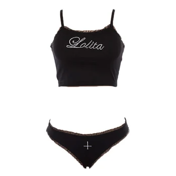 Women Sexy Lace Embroidery Camisole Cotton Pantie 2 Pieces Suits New Lady Cute Pink Black Vest Beach Vacation Bikini Sets 2019 N
Women Sexy Lace Embroidery Camisole Cotton Pantie 2 Pieces Suits New Lady Cute Pink Black Vest Beach Vacation Bikini Sets 2019 N