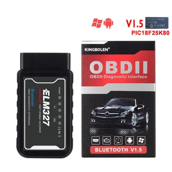 ELM327 Bluetooth With PIC18F25K80 Chip For Android IOS Diagnostic Tool OBD2 Connector Code Reader Scanner Car Diagnostic Tool
ELM327 Bluetooth With PIC18F25K80 Chip For Android IOS Diagnostic Tool OBD2 Connector Code Reader Scanner Car Diagnostic Tool
