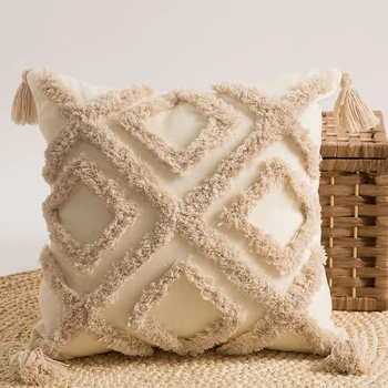Popular Embroidery Cushion Cover 45x45cm Geometric Home Decorative Pillow Case with Tassel Sofa Bed Chair Waist Pillowcase
Popular Embroidery Cushion Cover 45x45cm Geometric Home Decorative Pillow Case with Tassel Sofa Bed Chair Waist Pillowcase