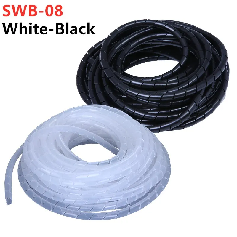 Spiral wrapping band SWB-08 diameter 8mm About 13M Length Black White Cable casing Cable Sleeves Winding pipe Spiral Wrapping
Spiral wrapping band SWB-08 diameter 8mm About 13M Length Black White Cable casing Cable Sleeves Winding pipe Spiral Wrapping
