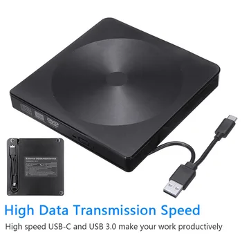 External DVD Optical Drives CD/DVD Player USB 3.0 Type-C DVD CD Burner Writer for PC Laptop Windows
External DVD Optical Drives CD/DVD Player USB 3.0 Type-C DVD CD Burner Writer for PC Laptop Windows