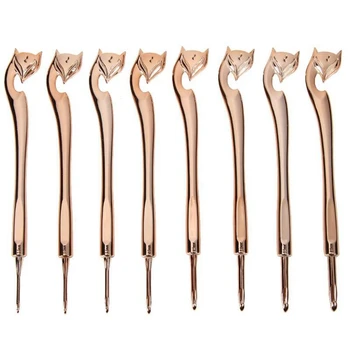 8 Pcs/Set Gold Fox Pattern Plastic Plating Crochet Hook Weave Craft Knitting Sewing Needles Diy Weaving Tools Kit
8 Pcs/Set Gold Fox Pattern Plastic Plating Crochet Hook Weave Craft Knitting Sewing Needles Diy Weaving Tools Kit