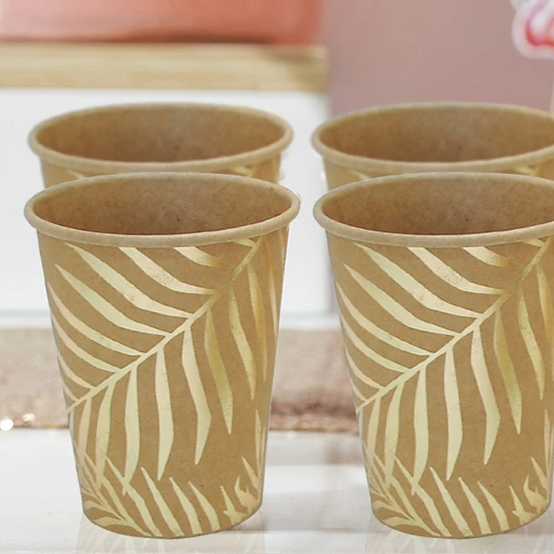 Generic Bronzing Palm Leaf Disposable Tableware Kraft Paper Plate