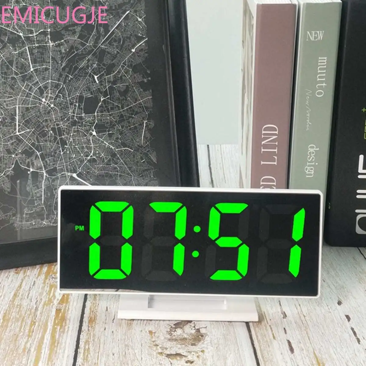 Electronic Desktop Clock LED Clock Digital Clocks USB Digital 12H/24H Snooze Function Mirror Clock Indoor Thermometer
Electronic Desktop Clock LED Clock Digital Clocks USB Digital 12H/24H Snooze Function Mirror Clock Indoor Thermometer