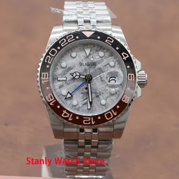 Sapphire Bliger 40mm Grey Dial Luminous Marks Ceramic Bezel GMT Function Date Magnifier Automatic Movement Men's Watch
Sapphire Bliger 40mm Grey Dial Luminous Marks Ceramic Bezel GMT Function Date Magnifier Automatic Movement Men's Watch