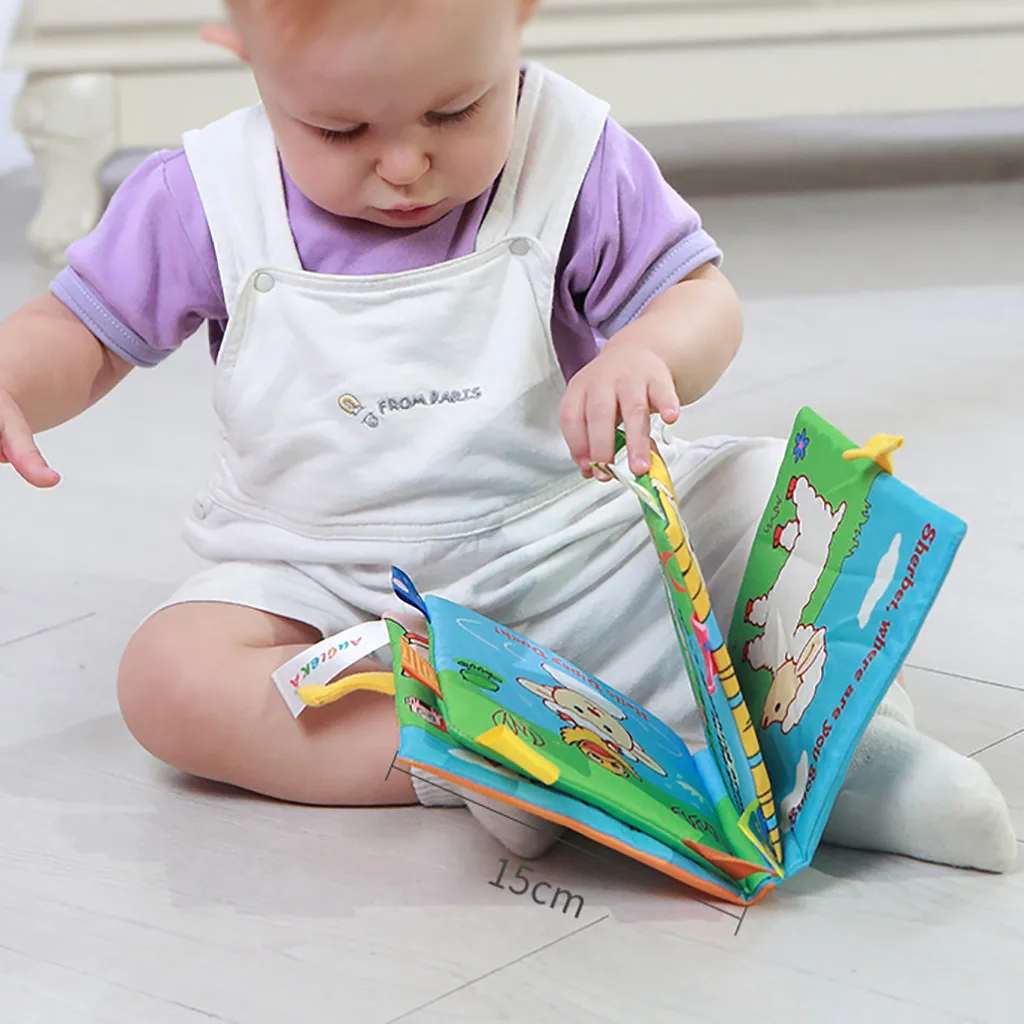 Baby Kids Intelligence Development Animal Cloth Book Educational Cognize Toys Toddler learning tools Interaction Toys #B