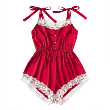 Women's Homewear Suits Summer Female Sexy Lace Strap V Neck Sleeveless Jumsuit Sleepwear Pajamas Shorts Suits
Women's Homewear Suits Summer Female Sexy Lace Strap V Neck Sleeveless Jumsuit Sleepwear Pajamas Shorts Suits