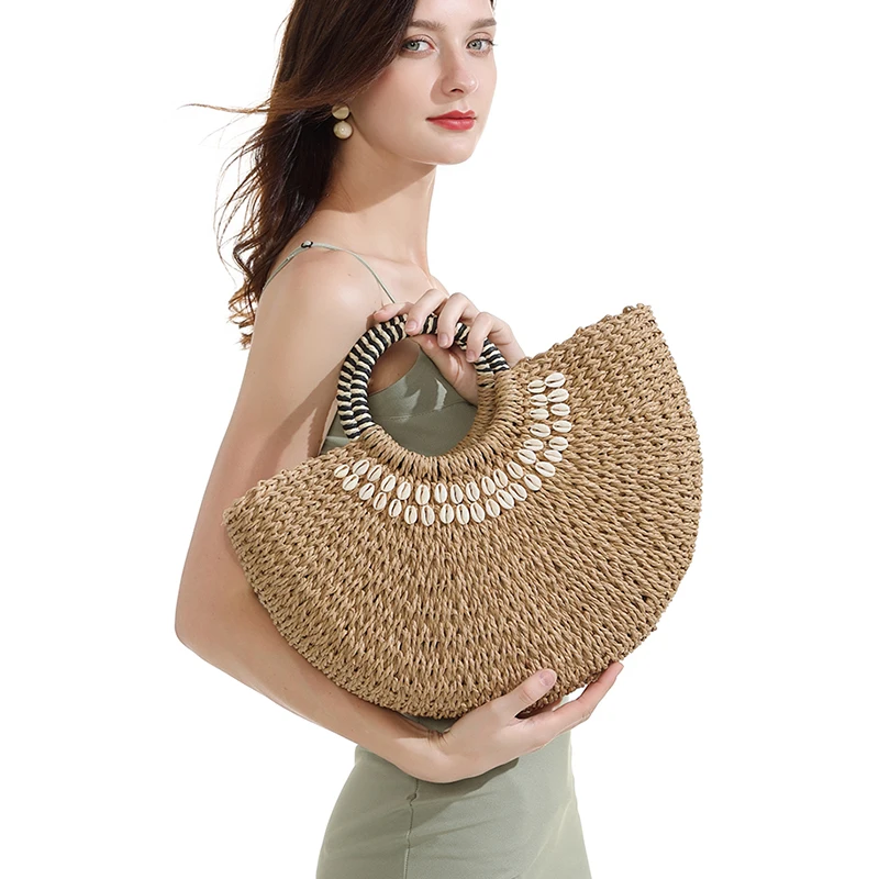 Caker 2020 Fashion Style Women Large Big Half Circle Straw Bags Shell Beaded Beach Bags Drop Shipping
Caker 2020 Fashion Style Women Large Big Half Circle Straw Bags Shell Beaded Beach Bags Drop Shipping