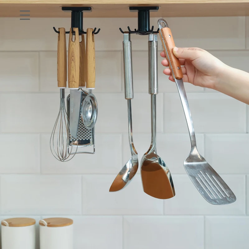 Creative Hanging Ceiling Type Hook Installation Simple Economical Practical Revolving Family Kitchen Wardrobe Bathroom Hook
Creative Hanging Ceiling Type Hook Installation Simple Economical Practical Revolving Family Kitchen Wardrobe Bathroom Hook