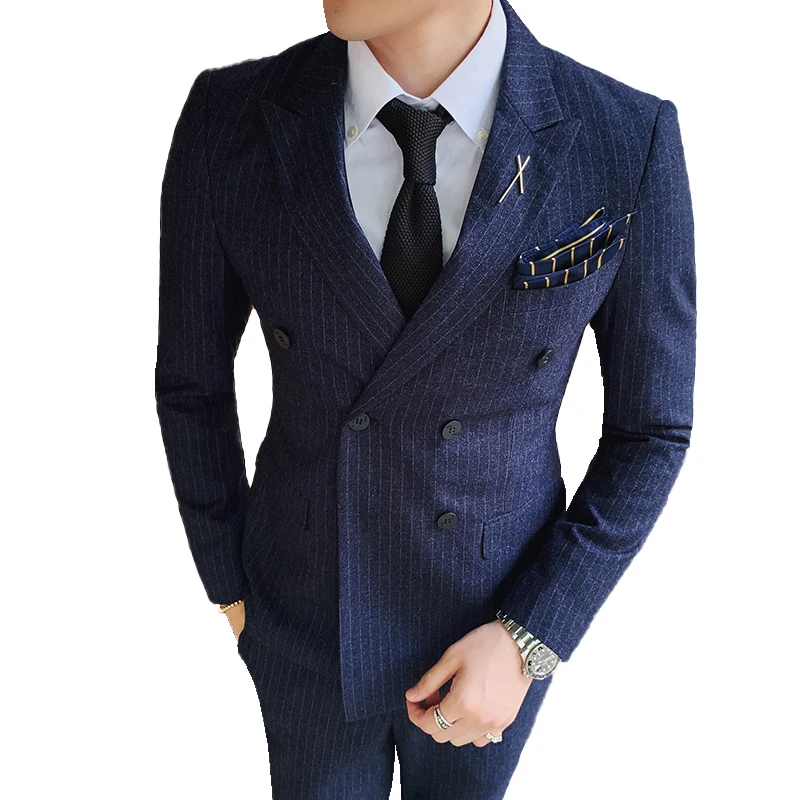 ( Jacket + Pants ) Brand Boutique High Quality Fashion Striped Mens Formal Business Suit Groom Wedding Dress 2 Pcs Set
( Jacket + Pants ) Brand Boutique High Quality Fashion Striped Mens Formal Business Suit Groom Wedding Dress 2 Pcs Set