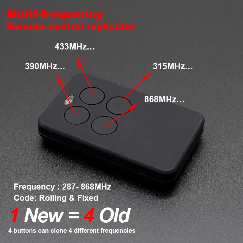 Multifrequency Command Garage Remote Control Clone For Mastercode MV1 MUTANcode ERREKA PUJOL ROPER 433MHz 280 - 868MHz | Безопасность и