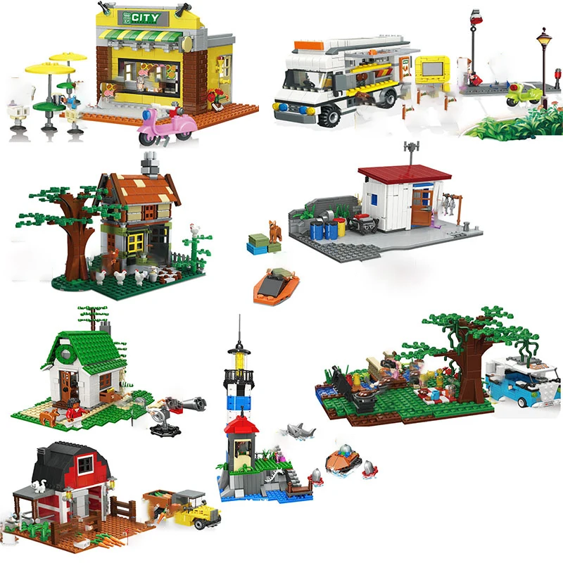 520pcs City Street View Town House Fish Village Building Block Farm Restaurant Compatible LegoED Brick Model Toy for Kids Gifts
520pcs City Street View Town House Fish Village Building Block Farm Restaurant Compatible LegoED Brick Model Toy for Kids Gifts