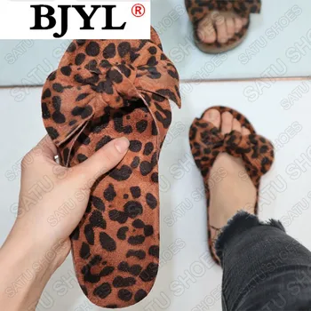 Ladies Fashion Leopard Slippers Female Bow Sandals Comfort Cork Flat Slides Indoor Non-slip Flip Flops Sexy Leopard Bow Slippers
Ladies Fashion Leopard Slippers Female Bow Sandals Comfort Cork Flat Slides Indoor Non-slip Flip Flops Sexy Leopard Bow Slippers