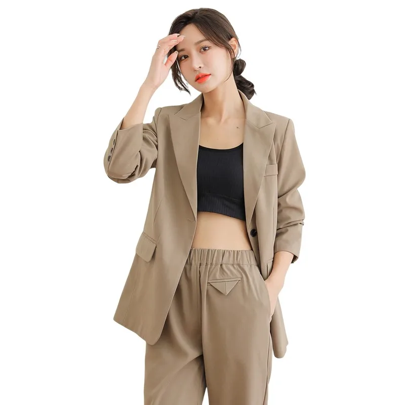 Casual 2 Piece Set Blazer Pants Suits Women Fashion Notched Jacket and Elastic Waist Trousers 2021 Autumn Outfits Clothing XL
Casual 2 Piece Set Blazer Pants Suits Women Fashion Notched Jacket and Elastic Waist Trousers 2021 Autumn Outfits Clothing XL