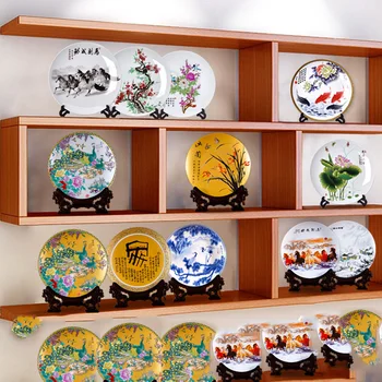 Chinese Colorful Ceramic Plate Figurines Crafts TV Cabinet Furnishing Decoration Hotel Office Desktop Dish Accessories Ornaments
Chinese Colorful Ceramic Plate Figurines Crafts TV Cabinet Furnishing Decoration Hotel Office Desktop Dish Accessories Ornaments