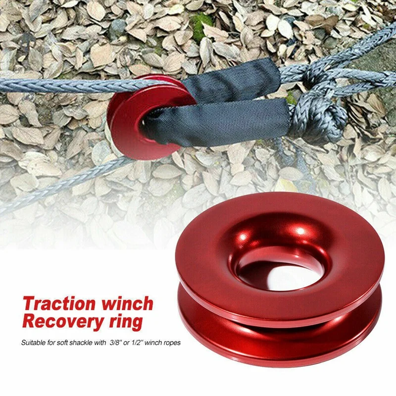 Aluminum RECOVERY RING SNATCH-RING 41000Lb for 3/8 1/2Inch Synthetic Winch Rope RED
Aluminum RECOVERY RING SNATCH-RING 41000Lb for 3/8 1/2Inch Synthetic Winch Rope RED