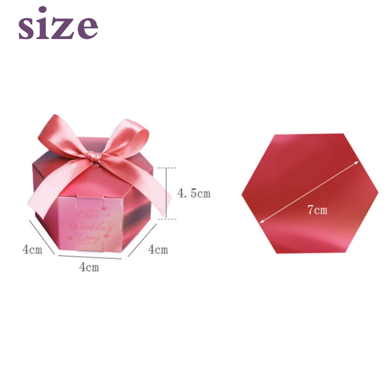 candy box hexagonal carton wedding gift favor boxes party candy