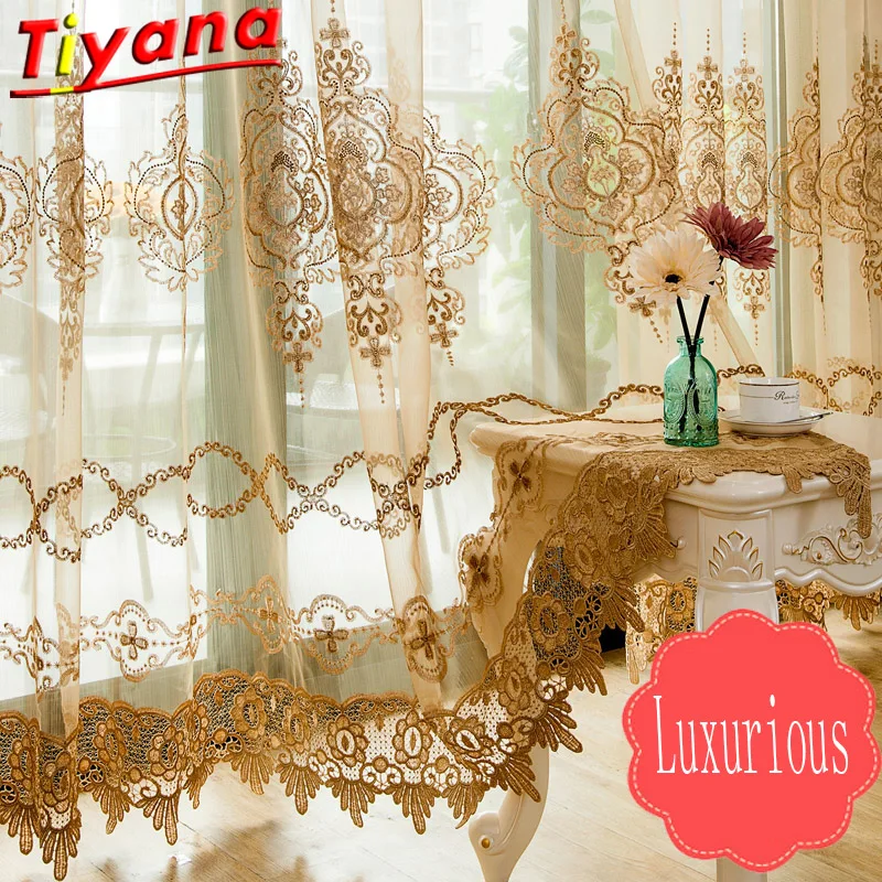 Nordic Luxury Embroidery Tulle Curtains for Living Room Coffee / Brown High Qualit Geometric Embroidery Window Drapes X-HM165#30
Nordic Luxury Embroidery Tulle Curtains for Living Room Coffee / Brown High Qualit Geometric Embroidery Window Drapes X-HM165#30
