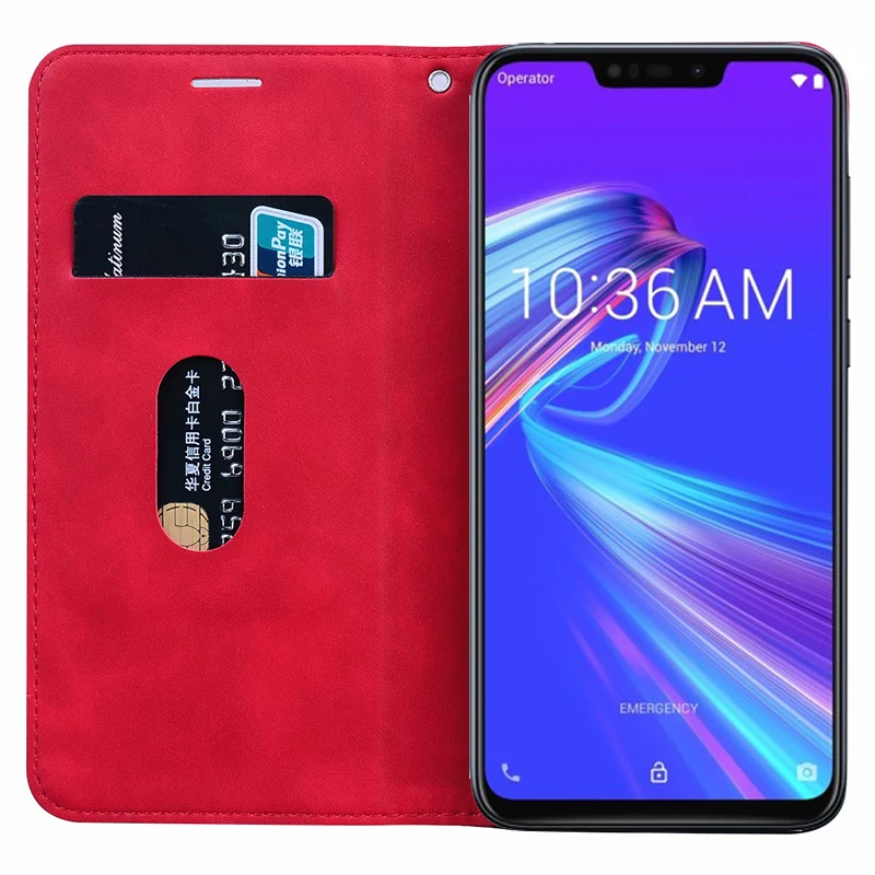 Чехол-книжка для ASUS ZenFone Max M2 ZB633KL ZB 633KL ZB633 KL ZB632KL кожаный | Мобильные телефоны и