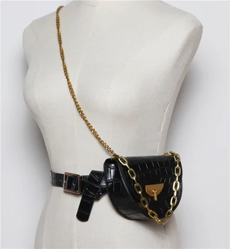 2019 Semi-Circle Women Waist Bag Crocodile Alligator Pattern Saddle Chain Shoulder Bag Ladies PU Leather Waist Belt Phone Bag
2019 Semi-Circle Women Waist Bag Crocodile Alligator Pattern Saddle Chain Shoulder Bag Ladies PU Leather Waist Belt Phone Bag