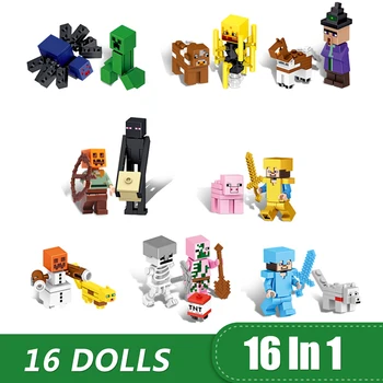 16 Figures Compatible Lepining My Worlds Dolls Minecraftinglys Building Blocks Children Toys for Boys Gift Kids Christmas
16 Figures Compatible Lepining My Worlds Dolls Minecraftinglys Building Blocks Children Toys for Boys Gift Kids Christmas