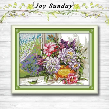 Flowers on the windowsill painting dmc 14CT 11CT counted cross stitch kits embroidery set Needlework Set chinese cross stitch 
Flowers on the windowsill painting dmc 14CT 11CT counted cross stitch kits embroidery set Needlework Set chinese cross stitch