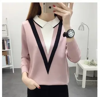 Knitwear spring and summer new women's hollow thin seven sleeve V-neck loose top bottomed sweater
Knitwear spring and summer new women's hollow thin seven sleeve V-neck loose top bottomed sweater